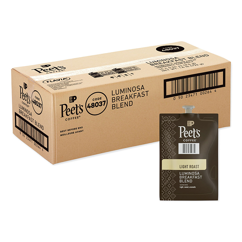 Peet's Coffee & Tea FLAVIA Ground Coffee Freshpacks, Colombia Luminosa, 0.34 oz Freshpack, 76/Carton (LPC00264)