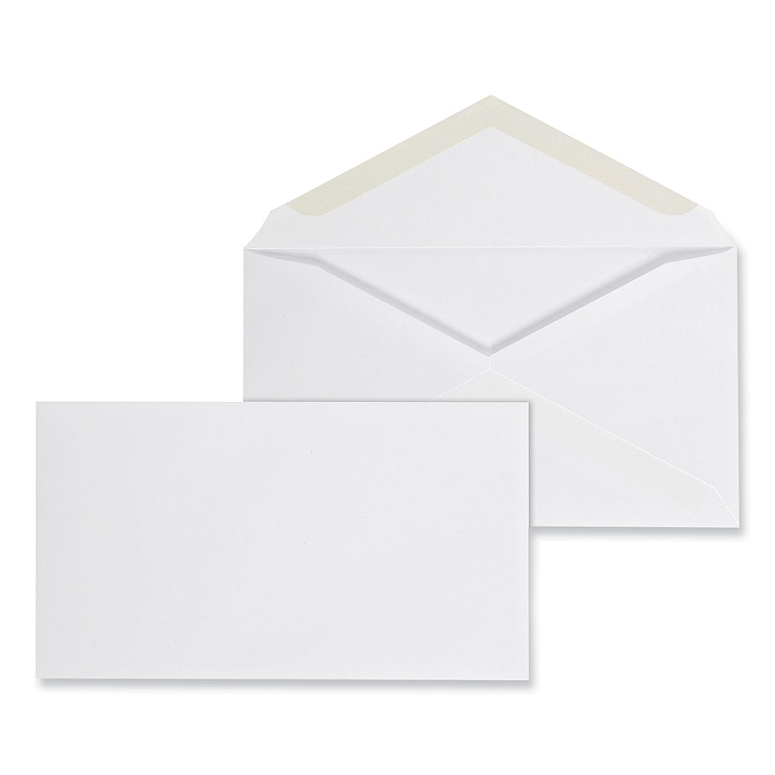 Universal Business Envelope, #6 3/4, Square Flap, Gummed Closure, 3.06 x 6.6, White, 125/Box (UNV35226)