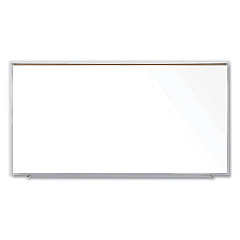 Ghent Magnetic Porcelain Whiteboard with Satin Aluminum Frame and Map Rail, 120.59 x 60.47, White Surface (M1P5101M)