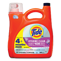 Tide Hygienic Clean Heavy 10x Duty Liquid Laundry Detergent, Spring Meadow Scent, 146 oz Pour Bottle, 4/Carton (09449)