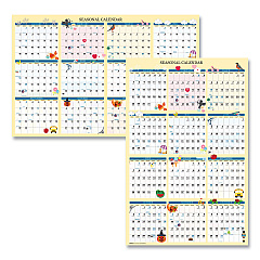House of Doolittle Recycled Seasonal Laminated Wall Calendar, Earthscapes Illustrated Seasons Artwork, 24 x 37, 12-Month (Jan to Dec): 2023 (3983)