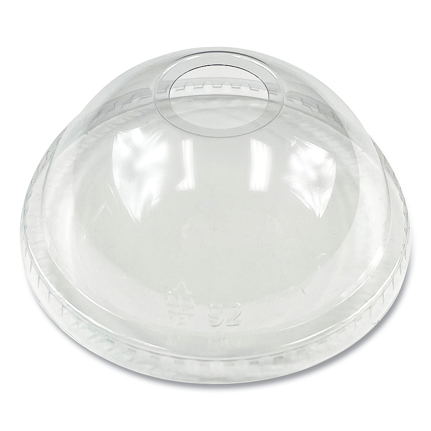 Boardwalk PET Cold Cup Dome Lids, Fits 9 oz to 12 oz PET Cups, Clear, 100/Pack (BWKPET912DOMEPK)