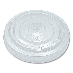Boardwalk Crystal-Clear Cold Cup Straw-Slot Lids, Fits 9 oz to 10 oz Cups, Clear, 100/Pack (BWKPET910STRAPK)
