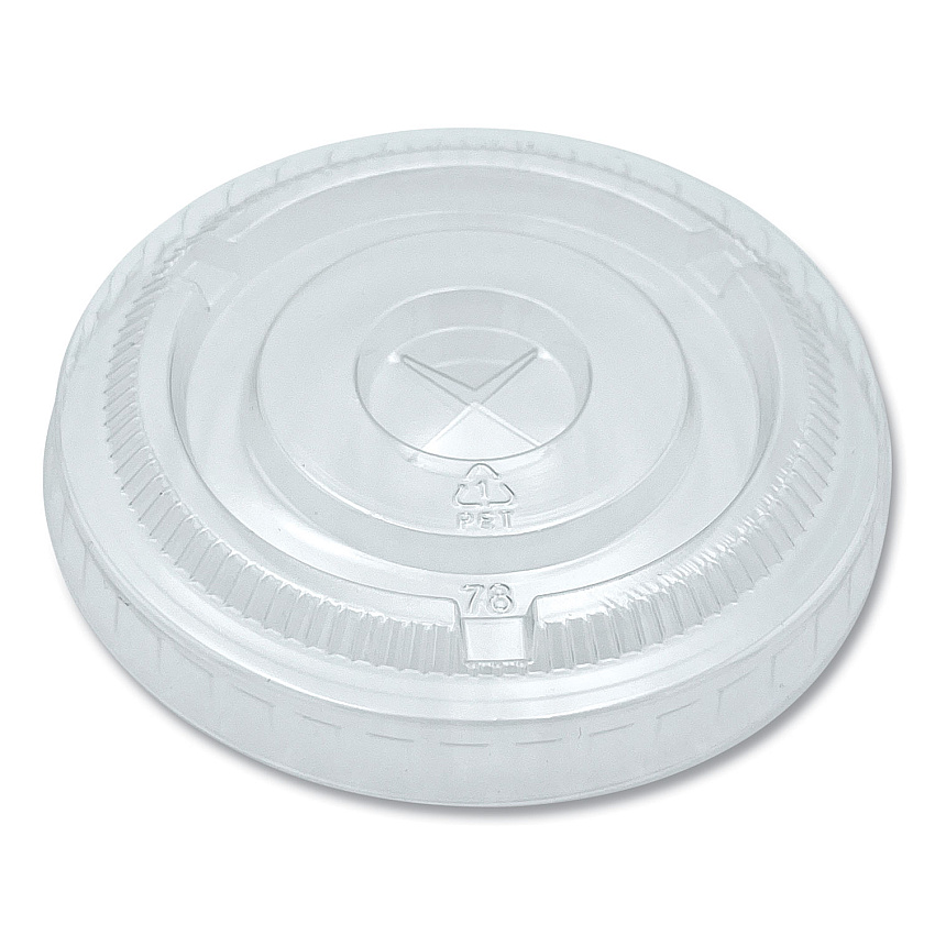 Boardwalk Crystal-Clear Cold Cup Straw-Slot Lids, Fits 9 oz to 10 oz Cups, Clear, 100/Pack (BWKPET910STRAPK)