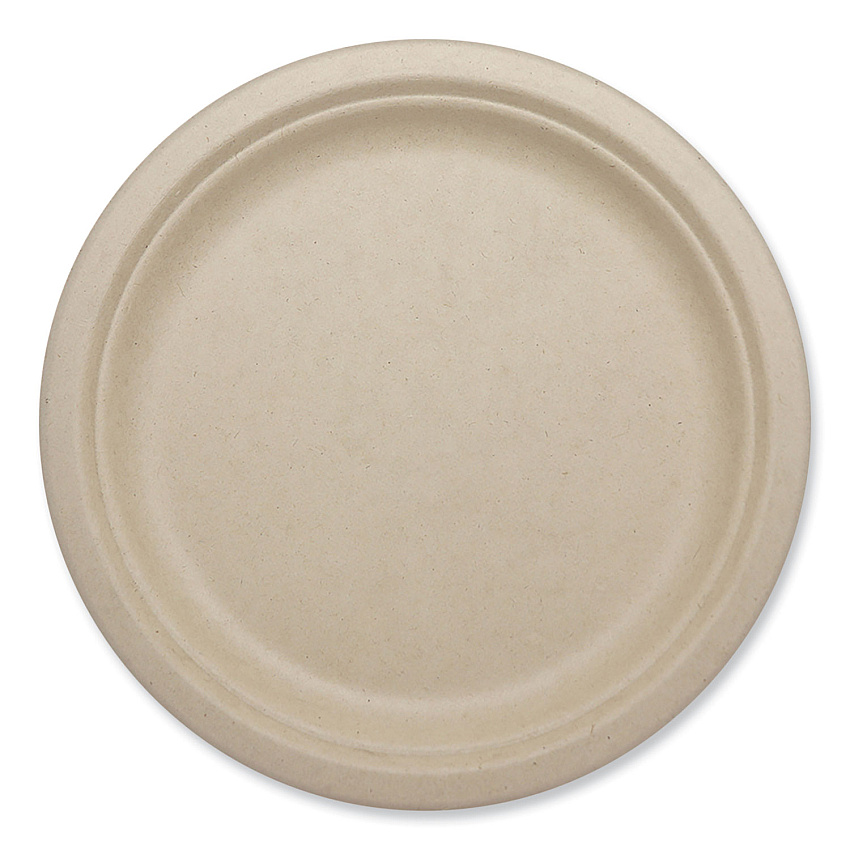 World Centric Fiber Plates, Plate, 10.1" Diameter, Natural, 800/Carton (PLSCU10LFP)