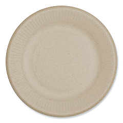 World Centric Fiber Plates, Ripple Edge Plate, 6.1" Diameter, Natural, 1,000/Carton (PLSCU6LFS)