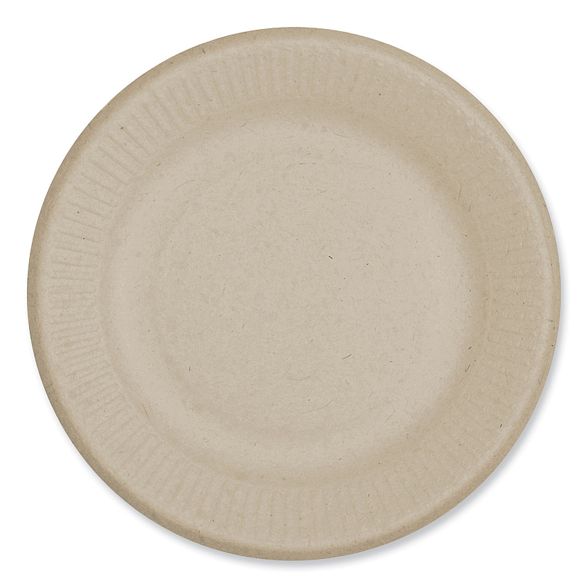 World Centric Fiber Plates, Ripple Edge Plate, 6.1" Diameter, Natural, 1,000/Carton (PLSCU6LFS)