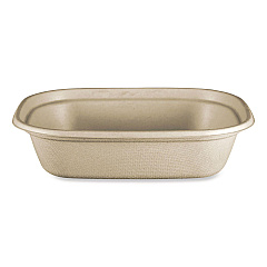 World Centric Fiber Containers, 8.7 x 6.5 x 2.1, Natural, Paper, 400/Carton (CTSCU2LFP)