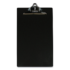 Saunders Aluminum Clipboard, 1" Clip Capacity, Holds 8.5 x 14 Sheets, Black (23519)