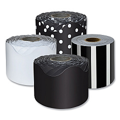 Carson-Dellosa Rolled Scalloped Border Set, 2.25" x 65 ft, Assorted, 4/Set (145299)
