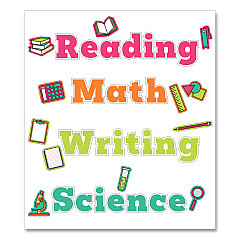 Carson-Dellosa Wall Signs, Core Subjects, Multicolor, 37 Pieces (110570)