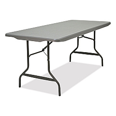 Iceberg IndestrucTable Commercial Folding Table, Rectangular, 72" x 30" x 29", Charcoal Top, Charcoal Base/Legs (65527)