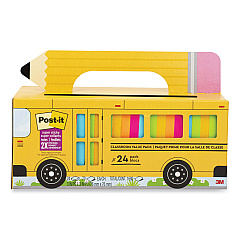 Post-it Self-Stick Notes, 3" x 3", Assorted, 70 Sheets/Pad, 24 Pads/Pack (65424SSBUS)