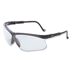Uvex Genesis Safety Eyewear, Black Nylon Frame, Clear Polycarbonate Lens (S3200HS)