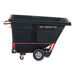 Rubbermaid Commercial Rotomolded Tilt Truck, Rectangular, Plastic, 0.5 cu yd, 850 lb Capacity, Black (1305BLA)