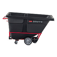 Rubbermaid Commercial Rotomolded Tilt Truck, Rectangular, Plastic, 1,250 lb Capacity, Black (1315BLA)