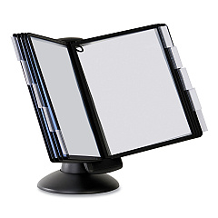 Durable SHERPA Motion Desk Reference System, 10 Panels, Black Borders (553901)