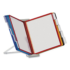 Durable InstaView Expandable Desktop Reference System, 10 Panels, Assorted Borders (561200)