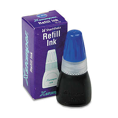 Refill Ink for Xstamper Stamps, 10ml-Bottle, Blue (22113)