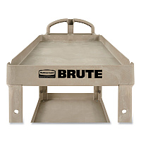 Rubbermaid Commercial Heavy-Duty Utility Cart, Two-Shelf, 17.13w x 38.5d x 38.88h, Beige (450088BG)