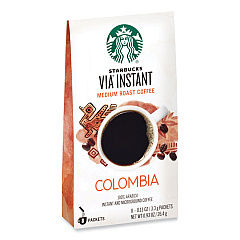 Starbucks VIA Ready Brew Coffee, Colombia, 1.4 oz Packet, 8/Pack (12407839)