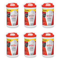 Sani Professional No-Rinse Sanitizing Multi-Surface Wipes, Unscented, White, 95/Container, 6/Carton (P56784)