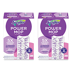 Swiffer PowerMop Mopping Pads, 15.4 x 5.3, 8/Box, 2 Boxes/Carton (08189)