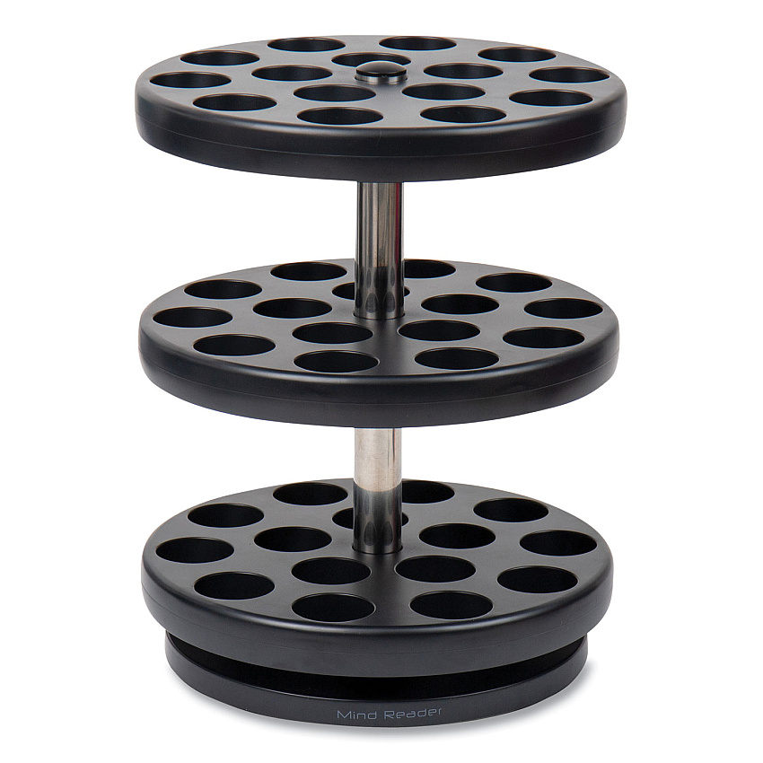 Anchor Collection 3-tier Single Serve Pod Carousel Countertop Organizer, 9.5 X 9.5 X 11.75, Black