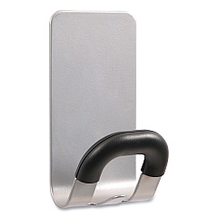 Alba Magnetic Coat Peg, ABS/Magnet/Steel, Black/Silver, Supports 11 lbs (PMMAG2M)