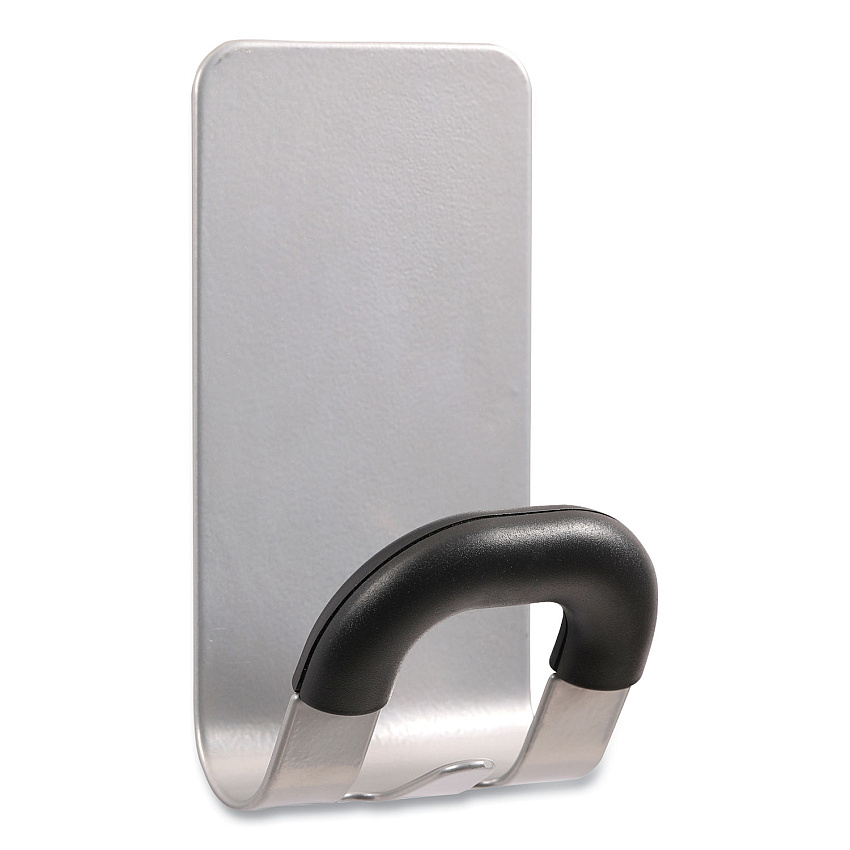 Alba Magnetic Coat Peg, ABS/Magnet/Steel, Black/Silver, Supports 11 lbs (PMMAG2M)