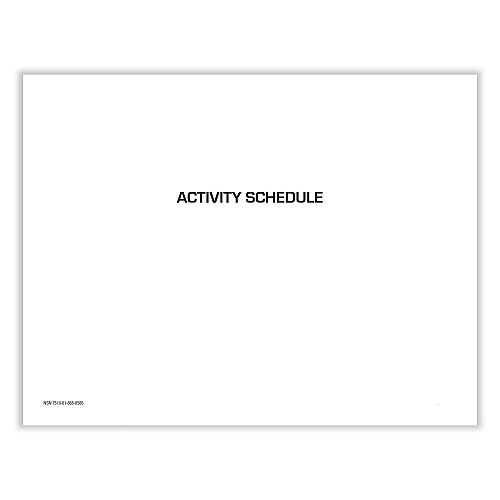 Unicor 7510016650586, Activity Schedule, 11 x 9, White Cover, 12-Month (Jan to Dec): 2025, 10/Pack