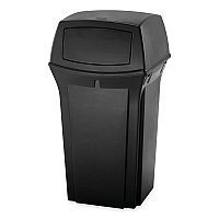 Rubbermaid Commercial Ranger Fire-Safe Container, Square, Structural Foam, 45 gal, Black (917188BLA)