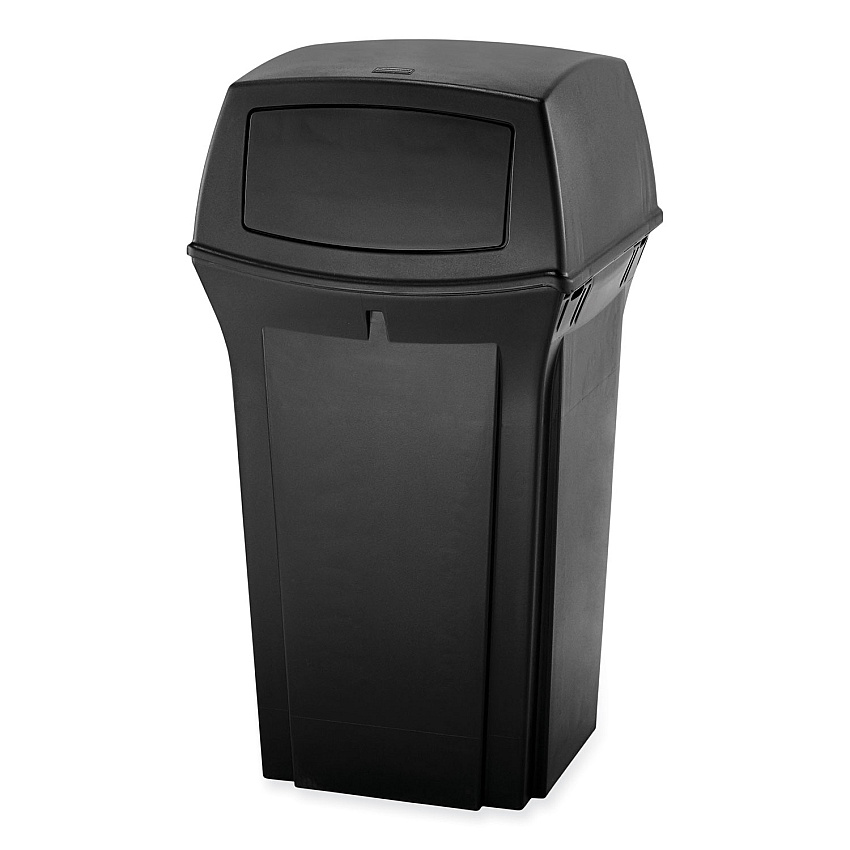 Rubbermaid Commercial Ranger Fire-Safe Container, Square, Structural Foam, 45 gal, Black (917188BLA)