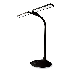 OttLite Wellness Series Pivot LED Desk Lamp with Dual Shades, 13.25" to 26" High, Black (CSN59G5W)