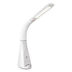 OttLite Wellness Series Sanitizing Purify LED Desk Lamp with Wireless Charging, 26" High, White (SCNQC00S)
