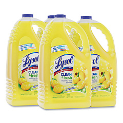 LYSOL Brand Clean and Fresh Multi-Surface Cleaner, Sparkling Lemon and Sunflower Essence, 144 oz Bottle, 4/Carton (77617)