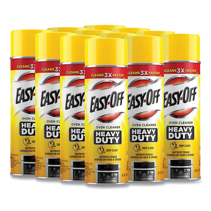 EASY-OFF Heavy Duty Oven Cleaner, Fresh Scent, Foam, 14.5 oz Aerosol Spray, 12/Carton (87979CT)