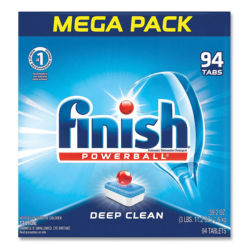 FINISH Powerball Dishwasher Tabs, Fresh Scent, 94/Box (97330)