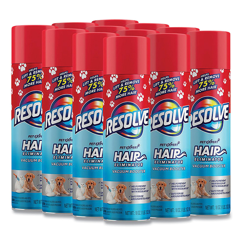 RESOLVE Pet Expert Hair Eliminator, Floral, 18 oz Aerosol Spray, 6/Carton (99713CT)
