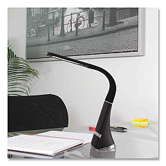OttLite Wellness Series Recharge LED Desk Lamp, 10.75" to 18.75" High, Black (CS59G59SHPR)