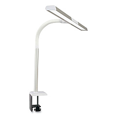 OttLite Wellness Series Perform LED Clamp Lamp with Three Color Modes, 16" to 24.75" High, White (CS49602W)