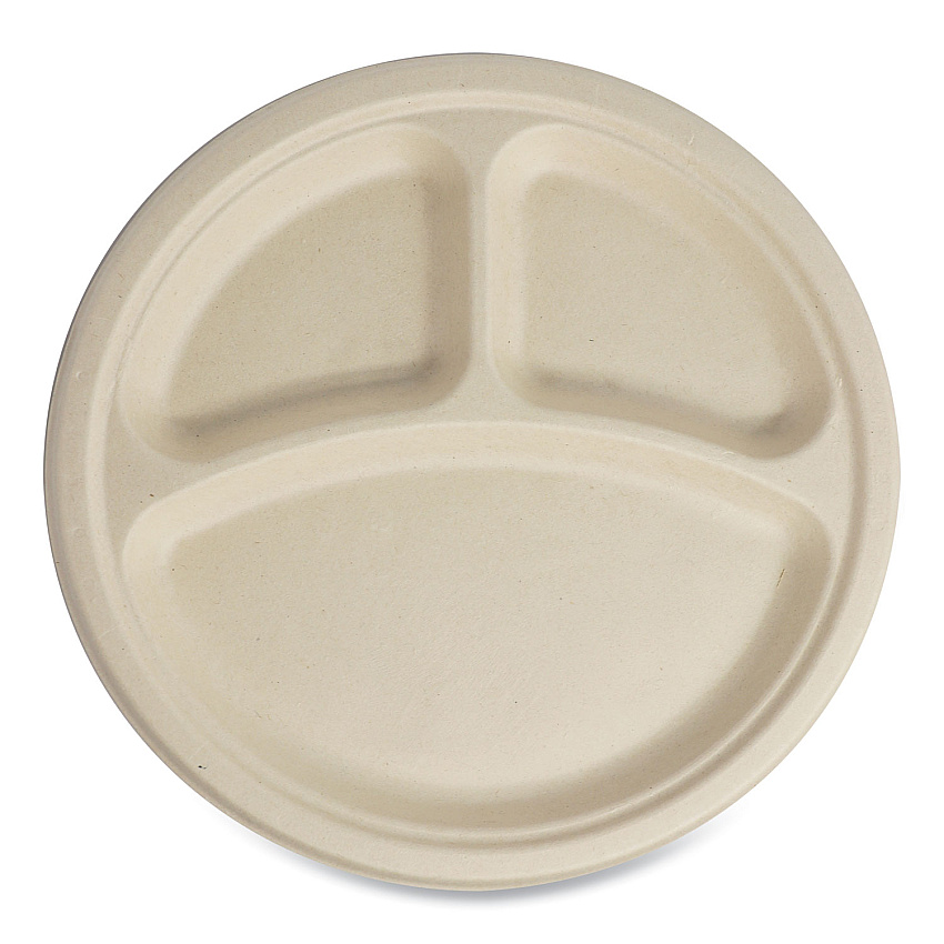 World Centric Fiber Plates, 10" dia, Natural, 700/Carton (PLSCU10TLFS)