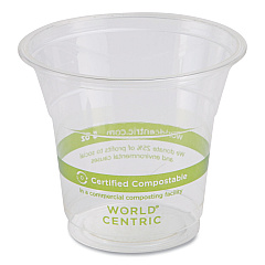 World Centric PLA Clear Cold Cups, 5 oz, Clear, 2,000/Carton (CPCS5)