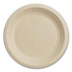 World Centric Fiber Plates, 7" dia, Natural, 1,000/Carton (PLSCU7LFS)