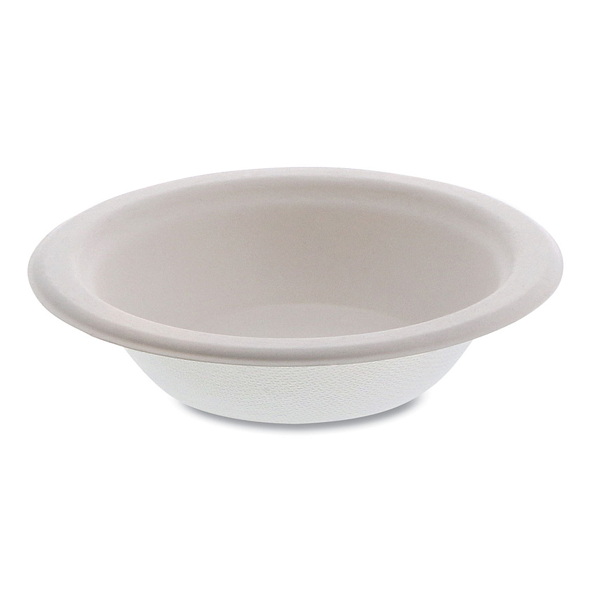 Pactiv EarthChoice PFAS Free Compostable Dinnerware, Bowl, 12 oz, Natural, 1,000/Carton (MC50012PFREE)