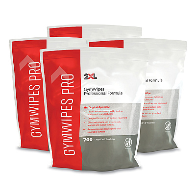 2XL Gym Wipes Professional, 6 x 8, Unscented, 700/Pack, 4 Packs/Carton (L38)