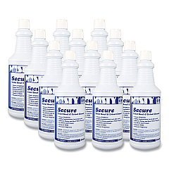 Misty Secure Hydrochloric Acid Bowl Cleaner, Mint Scent, 32oz Bottle, 12/Carton (1038801)