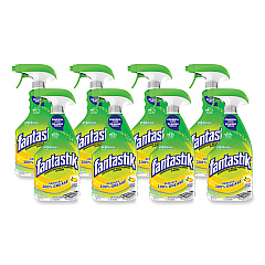 Fantastik Disinfectant Multi-Purpose Cleaner Lemon Scent, 32 oz Spray Bottle, 8/Carton (306388)