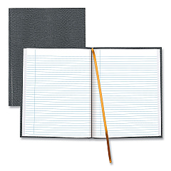 Blueline Executive Notebook with Ribbon Bookmark, 1 Subject, Medium/College Rule, Cool Gray Cover, (75) 10.75 x 8.5 Sheets (A1097)