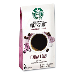 Starbucks VIA Ready Brew Coffee, 0.11 oz, Italian Roast, 8/Pack, 12 Packs/Carton (12407838)